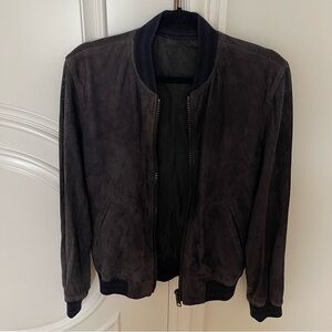 Givenchy men’s dark blue suede jacket, small size